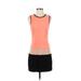 Sanctuary Casual Dress - Mini Crew Neck Sleeveless: Pink Color Block Dresses - Women's Size Small