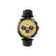 Velocity 45mm Silver Watch Round Case Yellow Dial