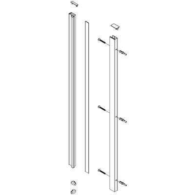 Sk Profil für Duschabtrennung 193cm, Chrom (sikoprofilsk) - Swiss Aqua Technologies Image