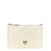 Logo Plaque Quilted Strapped Mini Clutch Bag