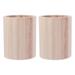 Pen holder 2pcs Multifunctional Wooden Office Organizer Fashion Lovely Design Pencil Holders Desk Office Accessories Pen Holder (Round Shape)