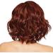 Sehao Wig Women s Wine Red Dyed Pear Flower Curly Short Curly Hair Wig Cover Suitable For Women s Wigs Red Wigs for Women