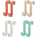 8 Pcs Over The Door Hooks 4 Colors Z Alloy Hooks Over The Door Hanger Metal Over Door Hooks