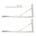 Etereauty 2pcs Stainless Steel Collapsible Brackets Folding Shelf Brackets Support Racks