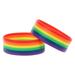 Silicone bracelet 2 Pcs Silicone Bracelet Rainbow Color Bangle Gay & Lesbian Pride Bracelet Fashion Unique Wristband for Men Women