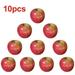 Ana 10Pcs Artificial Apples 3.1*3.3Inch Large Artificial Fake Red Apples Fruits Kitchen Home Food Decor