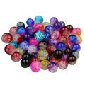 Glass beaded materials 100PCS Random Colorful Crack Bead Set Handcraft Glass Beads Handmade Beaded Jewelry Accessories for Jewelry Bracelet Decoration