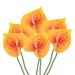 Uxcell 13 Artificial Anthurium Lily Flowers Floral Arrangements Bouquet Decor Dark Orange 6 Pack