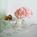 10 Pack | Artificial Hydrangeas Head and Wire Stems - DIY Dual Tone Hydrangea Flower Arrangements - Blush | Rose Gold