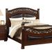 World Menagerie Watseka California King Platform Bed Wood & /Upholstered/Faux leather in Brown | 59 H x 74 W x 89 D in | Wayfair