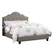Red Barrel Studio® Tufted Low Profile Platform Bed Upholstered/Polyester in Gray/Black | 57 H x 56 W x 80 D in | Wayfair