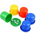Dice game set 5pcs Thicken Dice Bottom Shaker Bar Funny Dice Game Set Creative Dice Shaking Cup With 25pcs Dice (Randm Color)