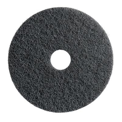 Lavex Pro 17" Black Extreme Heavy-Duty Stripping Floor Machine Pad - 5/Case