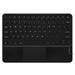 Lomubue Wireless Keyboard Round Keycaps Ergonomic Rechargeable Quick Response with Touch Pad Typewriting Ultra Thin Bluetooth-compatible 3.0 Touch Wireless Keyboard Tablet Accessory