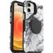 OtterBox + PopGrip Symmetry Series Case for Apple iPhone 12 Mini White Marble