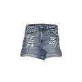 American Eagle Outfitters Denim Shorts: Blue Print Bottoms - Women's Size 7 - Dark Wash