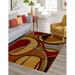 Unique Loom Arpeggio Cafe Rug Rectangle 4 1 x 6 1 Multi Modern Abstract Living Room Bed Room Dining Room