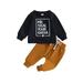 Huakaishijie Toddler Baby Boy Halloween Costume Outfit Set Long Sleeve Sweatshirt and Pants Tracksuit