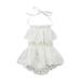 Felcia Kids Baby Girl Infant Lace Romper Sleeveless Halter Jumpsuit Infant Playsuit