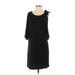 Lou & Grey Casual Dress - Midi: Black Solid Dresses - Women's Size Small
