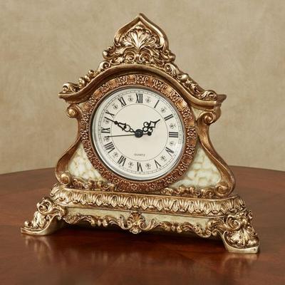 Arellia Accent Clock Gold/Ivory , Gold/Ivory