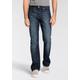 Bootcut-Jeans LEVI'S "527 SLIM BOOT CUT" Gr. 32, Länge 34, blau (comin round the moun) Herren Jeans Bootcut