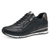 Sneaker MARCO TOZZI, Damen, Gr. 42, schwarz (schwarz metallicfarben), Lederimitat, sportlich, Schuhe Sneaker, mit Feel Me-Ausstattung, Freizeitschuh, Halbschuh, Schnürschuh