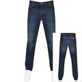 Pretty Green Burnage Jeans Mid Wash Navy