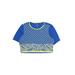 Lands' End Rash Guard: Blue Paisley Sporting & Activewear - Kids Girl's Size 14 - Print Wash