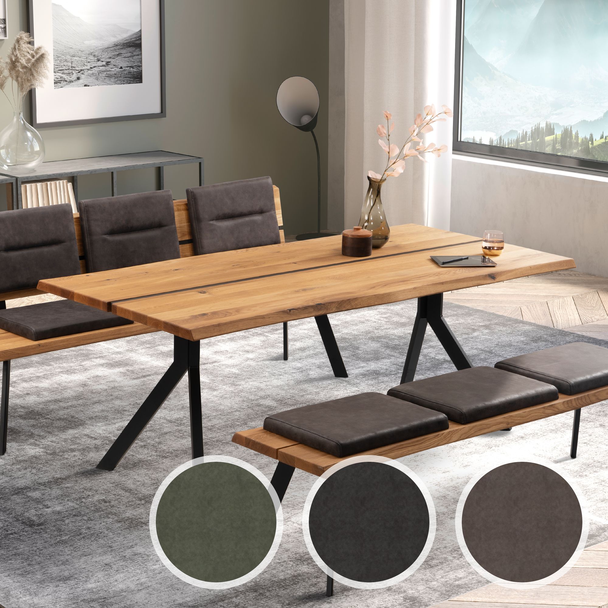 Schösswender »Vigo 100« Essgruppe V Echtleder Laguna soft braun