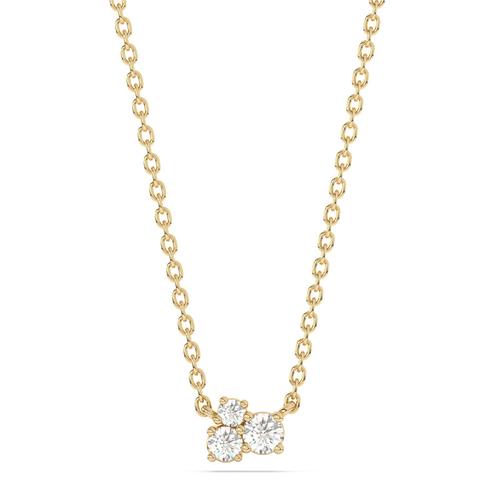 Diam Addict Halskette 585/- Gold Diamant Weiß 42+3Cm Diamantiert 0,16Ct.