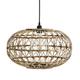 Lampe suspension ovale en rotin