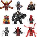 9 Pack Super-hero Mini Brick Action Figures with Weapons Set Minifigure Robot Fighting Robot Toy Room Decoration Toy Gifts for Boys Theme Hobby Collector