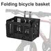 NUZYZ Detachable Bike Basket Large Space Black Bicycle Handlebar Foldable Cycling Carryings Pouch for Outdoor