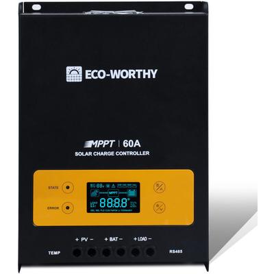 Eco-worthy - 12V/24V mppt 60A Solarladeregler mit OLED-Display für SLA/GEL/LI/FLD-Batterien,