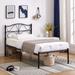 Javlergo Metal Platform Bed Frame with Elegant Headboard, No Box Spring Needed