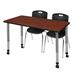 Regency Romig Kee Adjustable Height Rectangle 2-Student Activity Table & Chair Set Laminate/Metal | 34 H x 48 D in | Wayfair MT4830CHAPCGY40BK