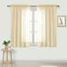 DWCN Beige Sheer Curtains Semi Transparent Voile Rod Pocket Curtains for Bedroom and Living Room 52 x 45 inches Long Set of 2 Panels