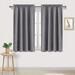 DWCN Grey Room Darkening Blackout Curtains - Thermal Insulated Privacy Energy Saving Window Curtain Drapes 52 x 45 inch Length Set of 2 Bedroom Living Room Curtains