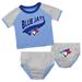 Infant Light Blue/Heather Gray Toronto Blue Jays Little Slugger Two-Pack Bodysuit Set