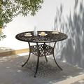 Nuu Garden 42 Outdoor Round Cast Aluminum Dining Table - 41 inches