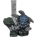 GxIne Small Rain Gauge Outdoor Garden Decor Guage for Deck or Yard Rain Water Catcher Gages Outdoors (Sea Turtle)