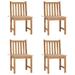 vidaXL 1/2/4/6/8x Solid Wood Teak Patio Chairs with Cushions Multi Colors