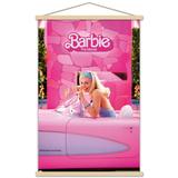 Mattel Barbie: The Movie - Barbie Car Wall Poster with Magnetic Frame 22.375 x 34