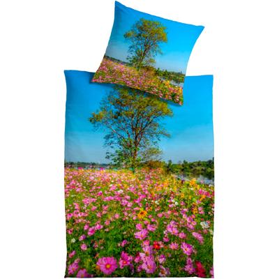 Bettwäsche KINZLER "Sunny", bunt, B/L: 135cm x 200cm, , Satin, B/L: 80cm x 80cm, Satin, Obermaterial: 100% Baumwolle, Bettwäsche, aus Baumwoll-Satin Image