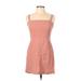 Me To We Casual Dress - Party Square Sleeveless: Pink Print Dresses - Women's Size Large