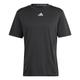 adidas Men's HIIT Workout 3-Stripes Tee T-Shirt, Black, XXL