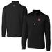 Men's Cutter & Buck Black Nebraska Huskers Alumni Logo Traverse Stretch Quarter-Zip Pullover Top