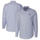 Men's Cutter & Buck Light Blue Penn State Nittany Lions Alumni Logo Stretch Oxford Long Sleeve Button-Down Shirt
