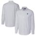 Men's Cutter & Buck Carolina Blue North Tar Heels Alumni Logo Stretch Oxford Stripe Long Sleeve Button-Down Shirt